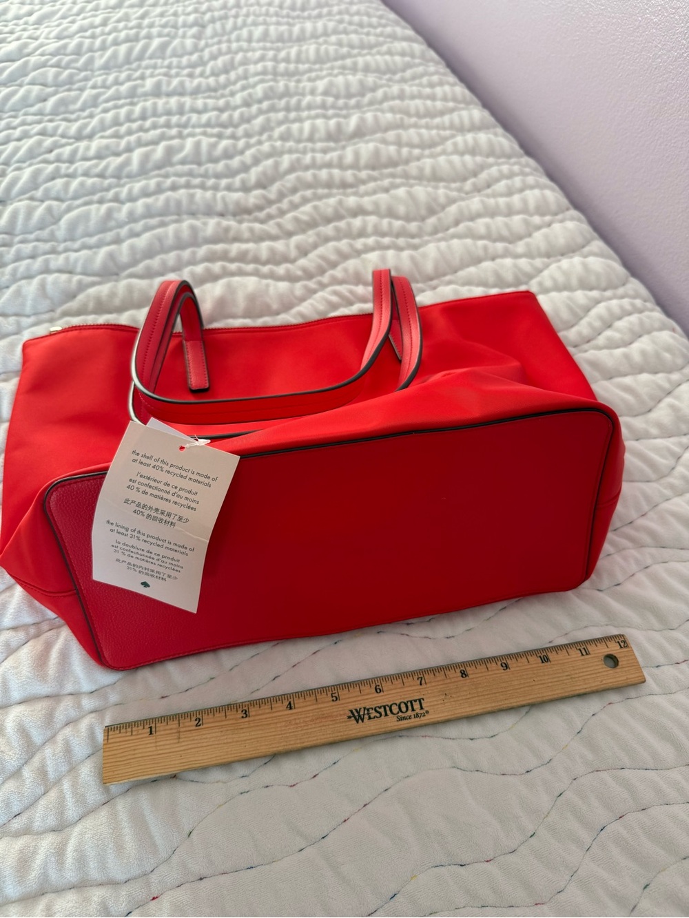 kate spade Bright Red Nylon Zip-Top Tote - Picture 2 of 4